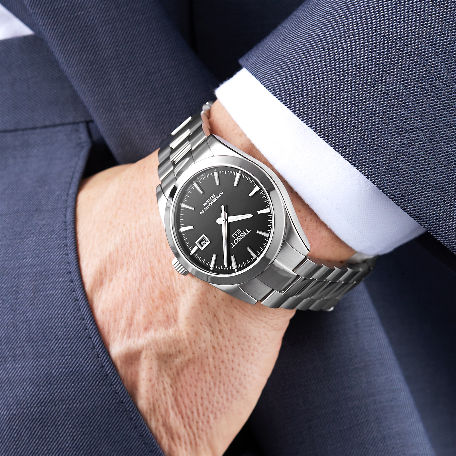 Tissot T-Classic Gentleman Powermatic 80 Silicium 40mm Mens Watch
