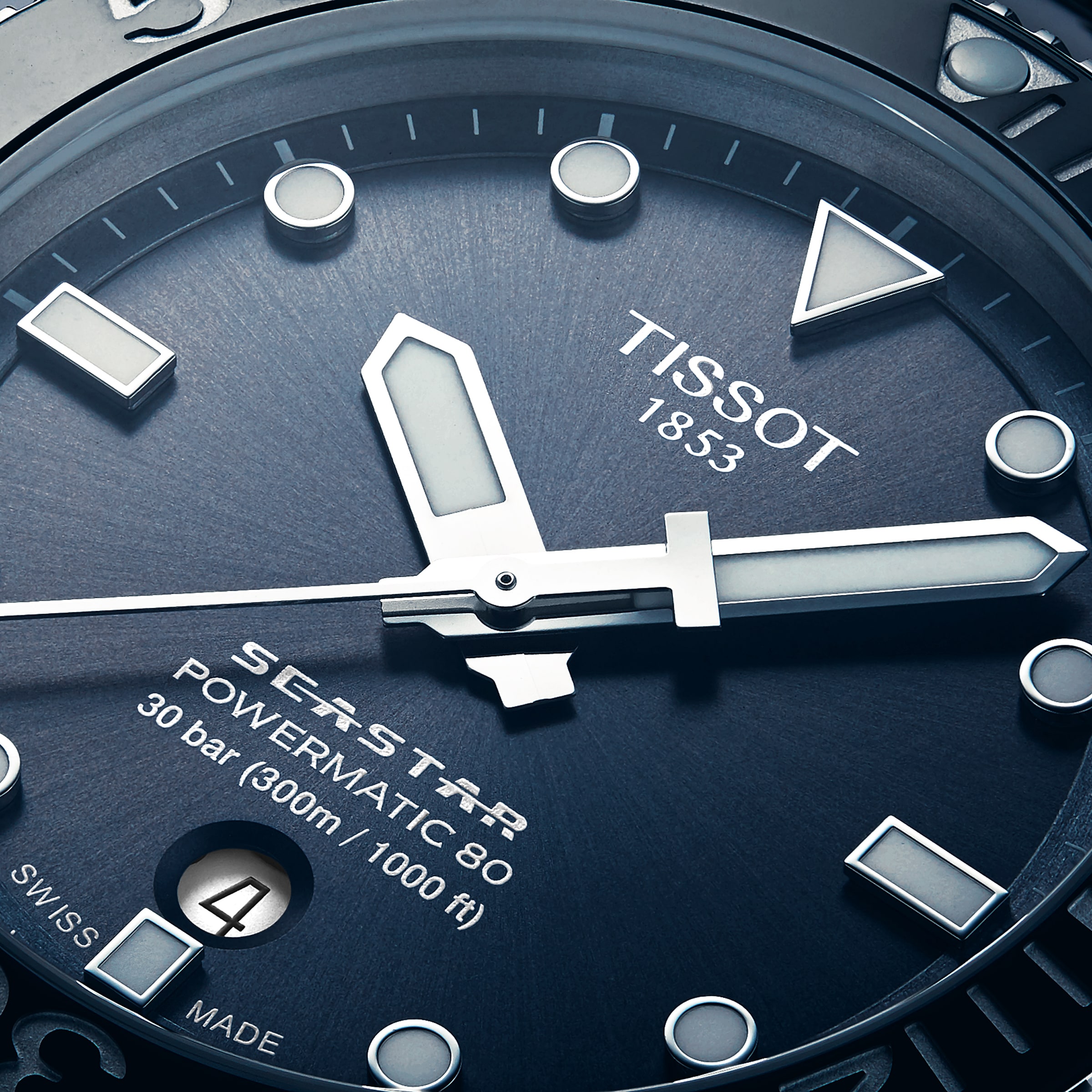 Tissot Seastar 1000 Automatic Blue Dial Men's Watch T1204071704100  T120.407.17.041.00 7611608285763 - Watches, Seastar 1000 - Jomashop