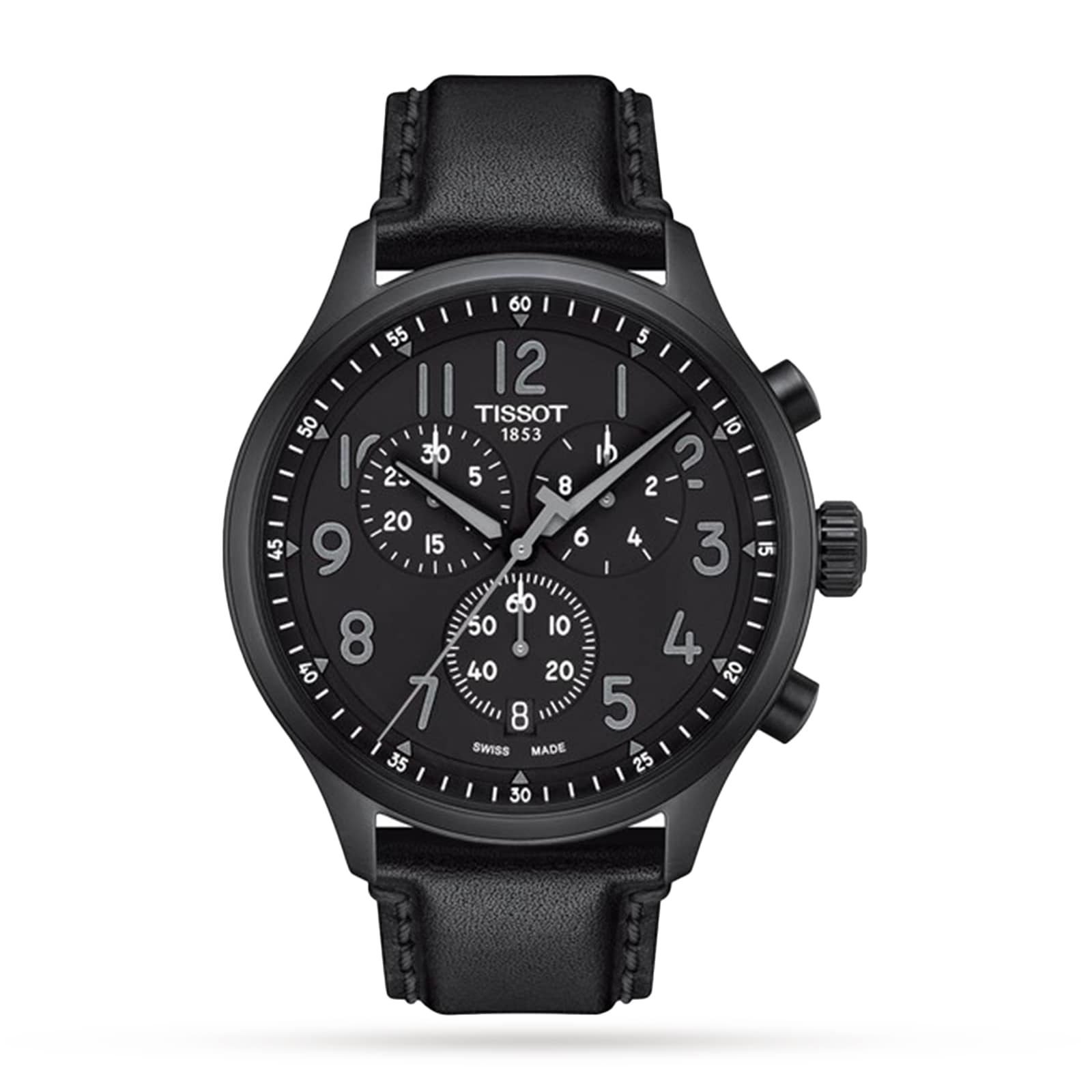 Tissot black mens watch sale