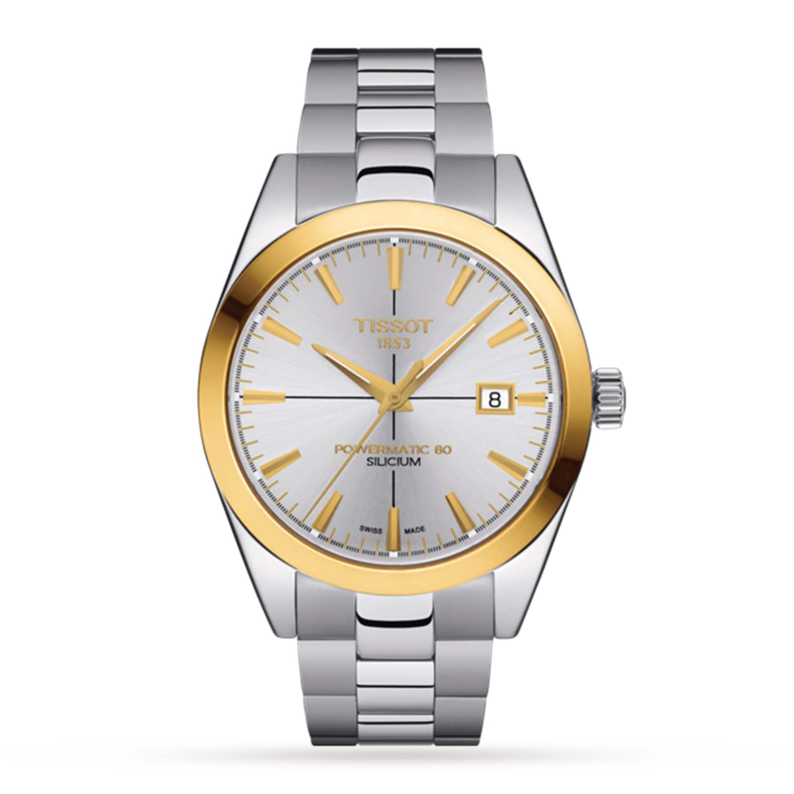 Tissot Gentleman Powermatic 80 Silicium Solid 18k Gold Bezel 40mm Mens Watch Tissot Gentleman Powermatic 80 Silicium Solid 18k Gold Bezel 40mm Mens Watch