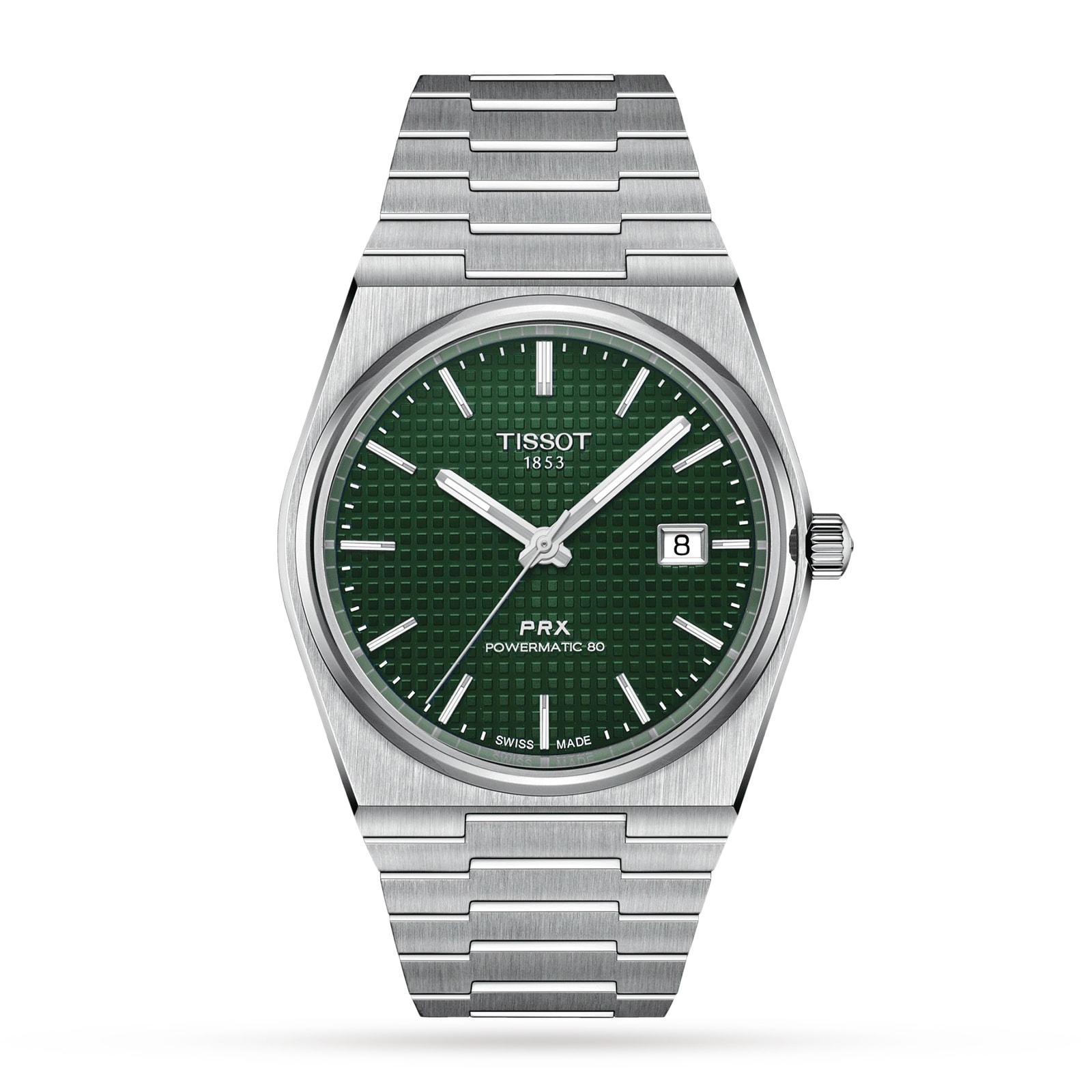 Tissot T Classic PRX Powermatic 80 40mm Mens Watch Green