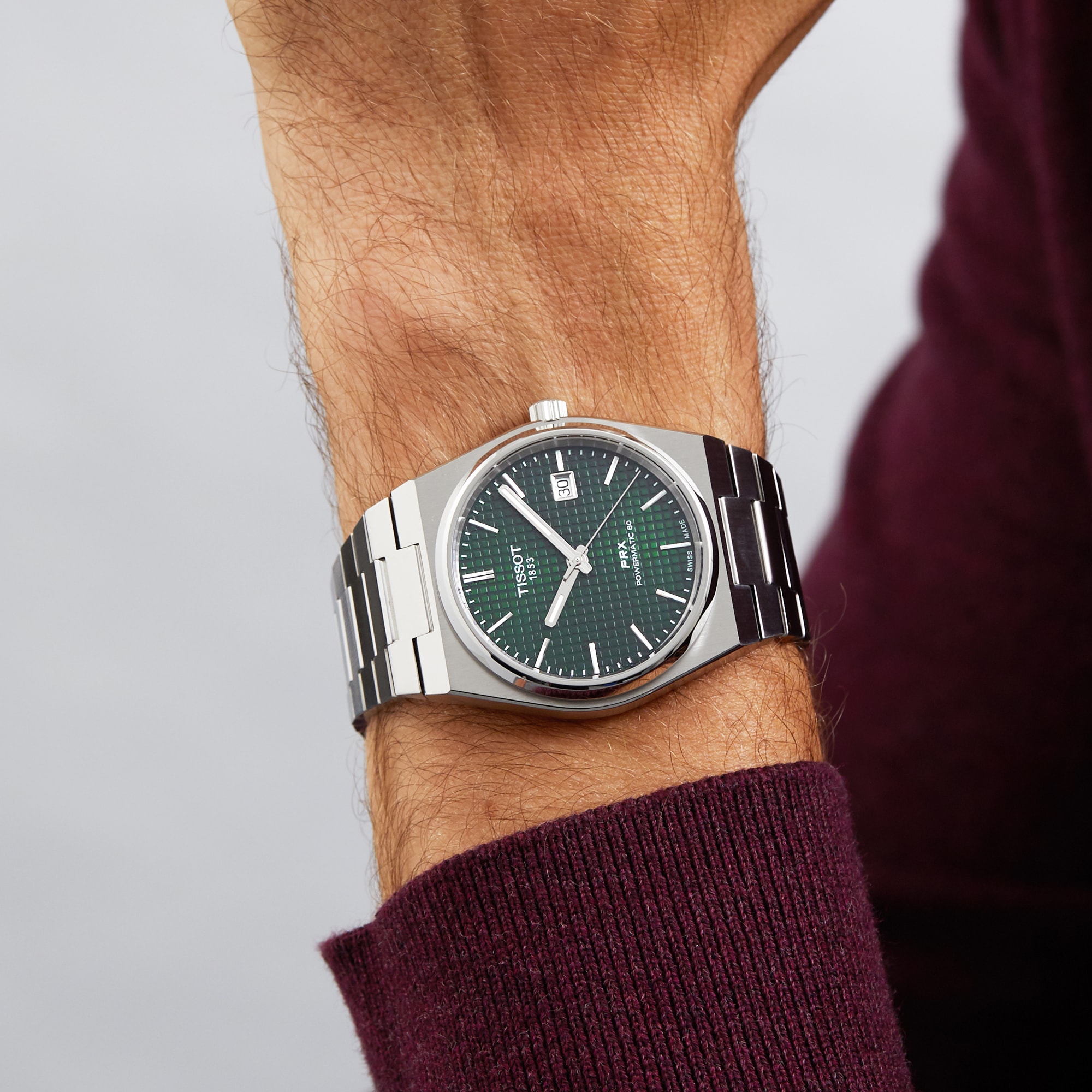 Tissot green 2025 dial watch