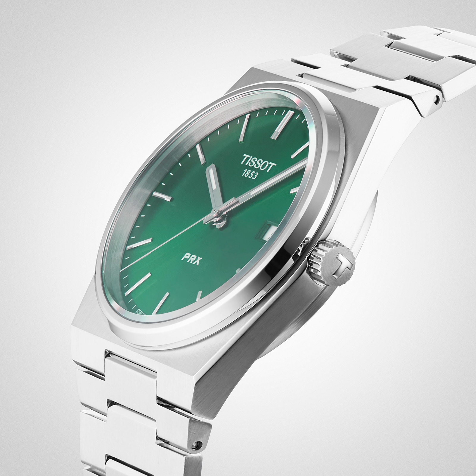 T Classic PRX 40mm Mens Watch Green