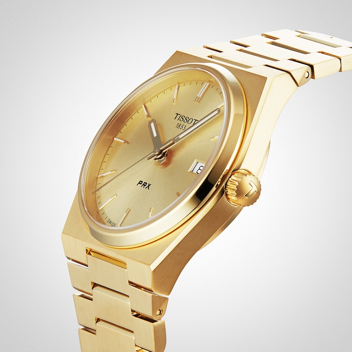 Tissot T-Classic PRX 35mm Unisex Watch Gold