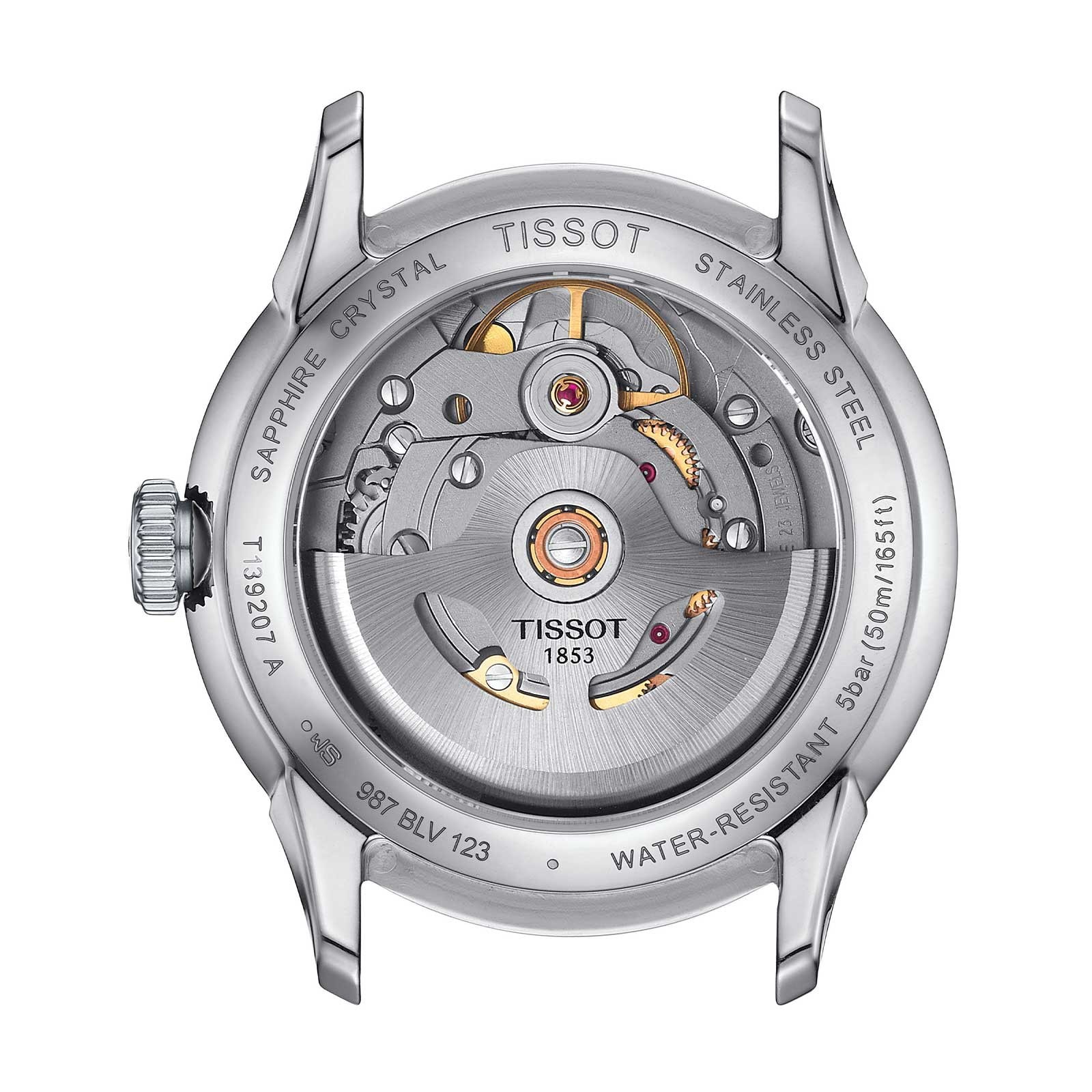 Tissot Chemin Des Tourelles Automatic Mother of Pearl White Dial Red Leather Strap Watch For Women - T099.207.16.118.00