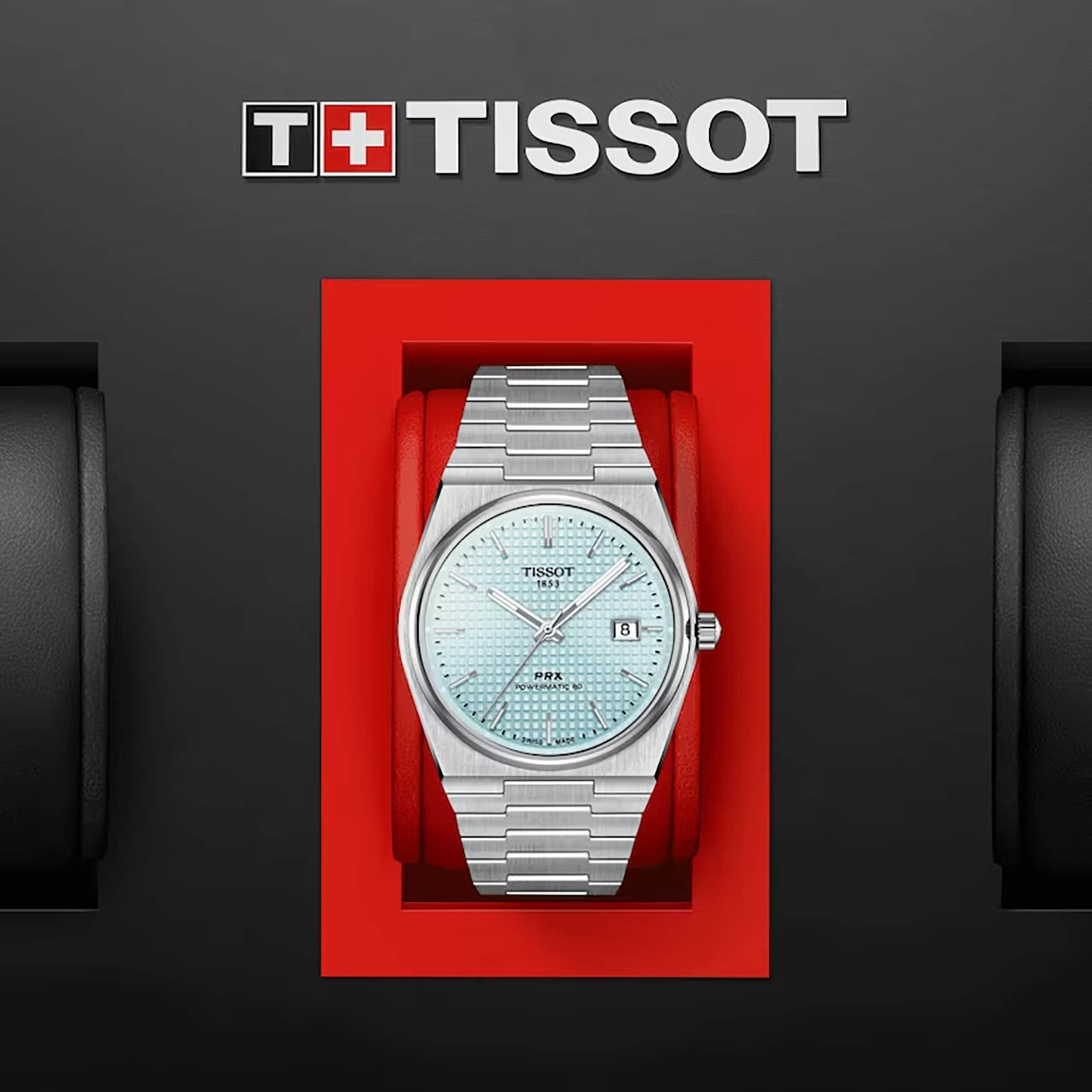 Tissot T Classic PRX Powermatic 80 40mm Mens Watch Light Blue