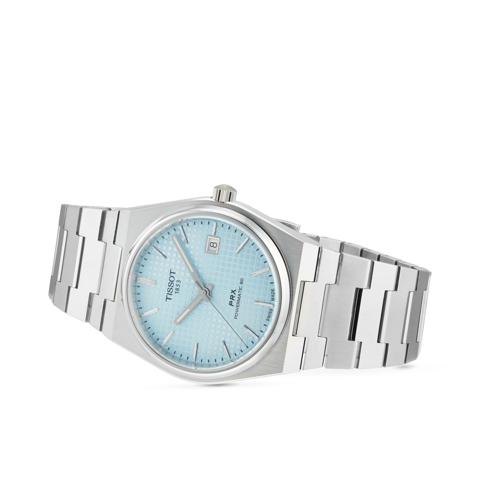 Tissot T-Classic PRX Powermatic 80 40mm Mens Watch Light Blue