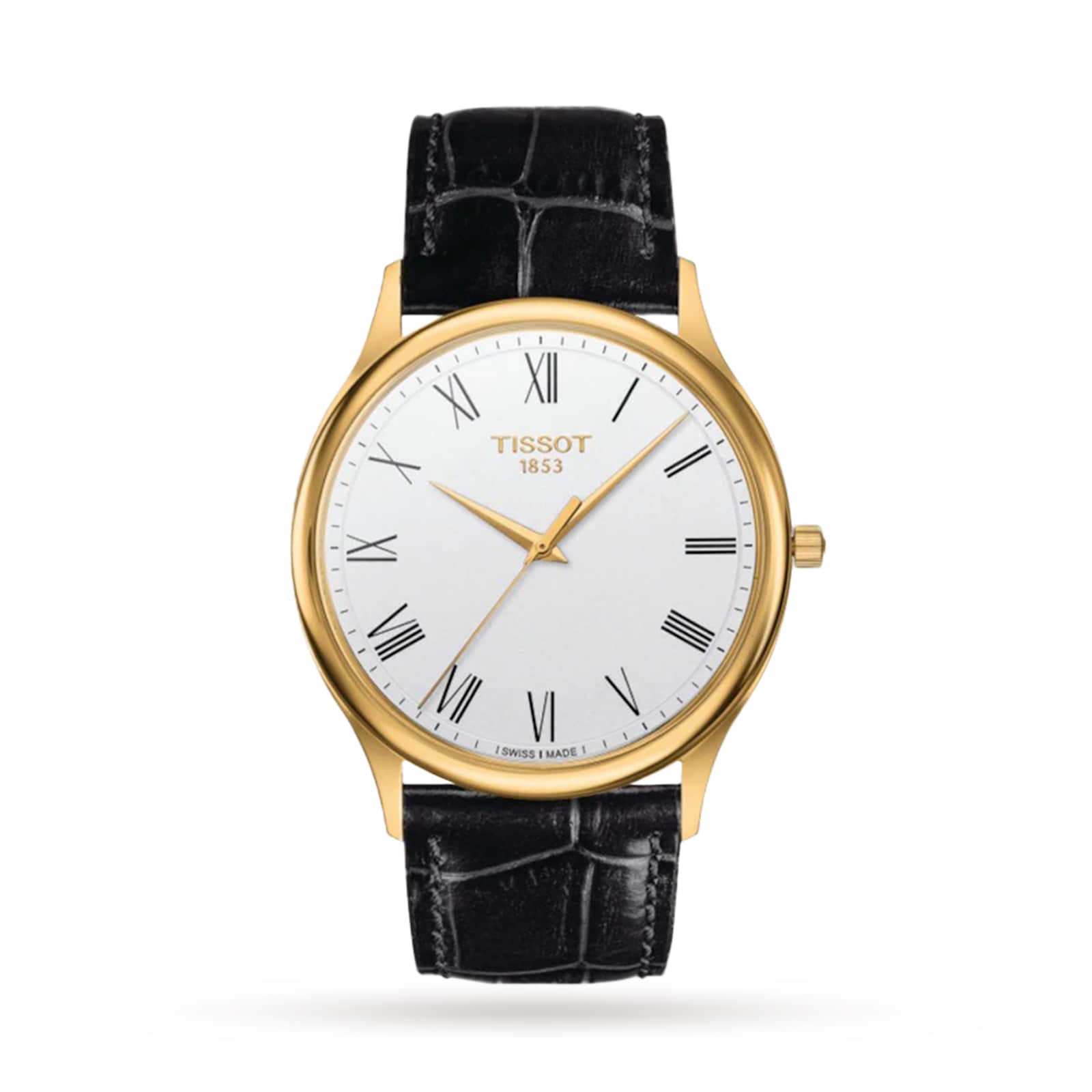 Tissot T-Gold Excellence 18K Gold 40mm Mens Watch White