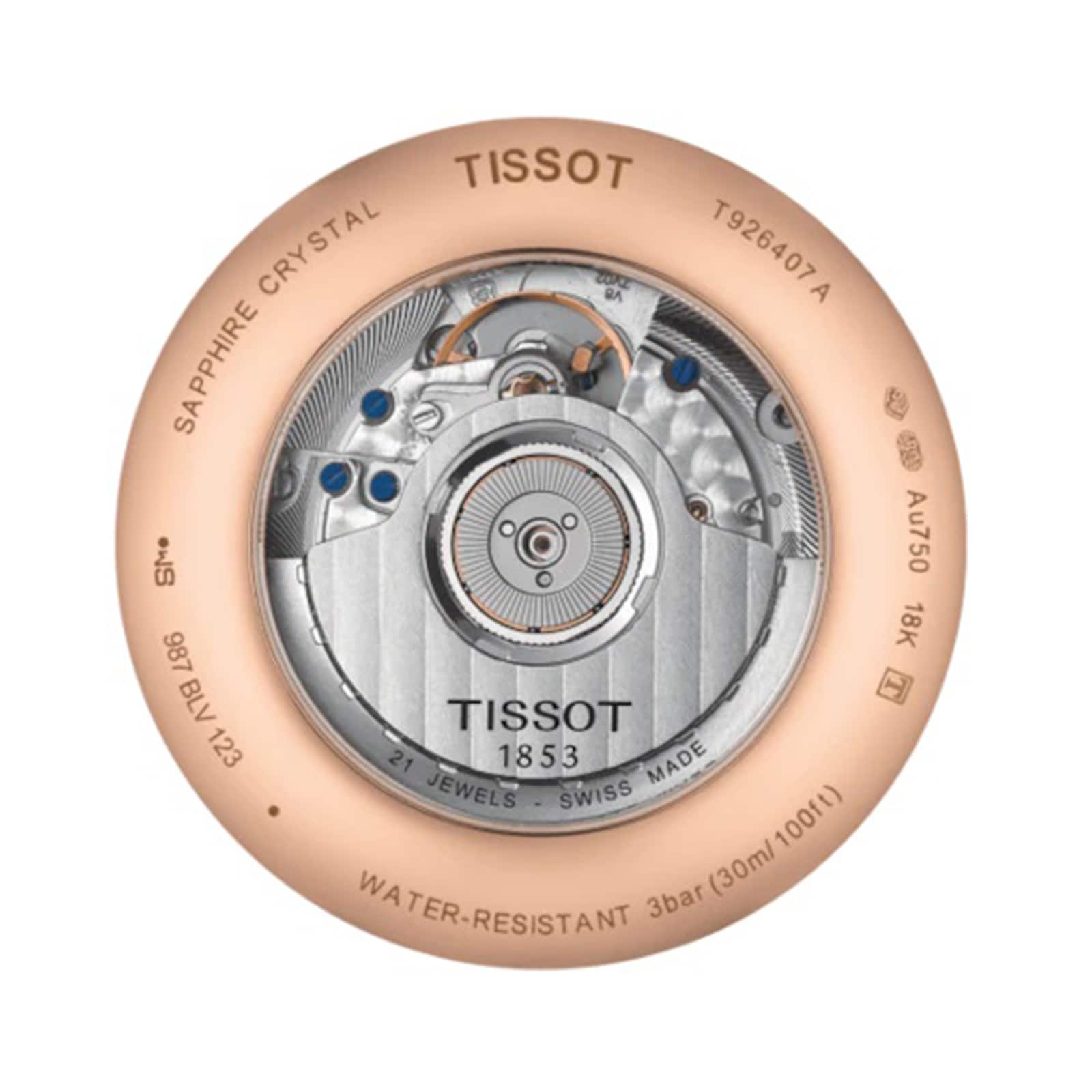 Tissot T-Gold Excellence Automatic 18K Gold 40mm Mens Watch Cream