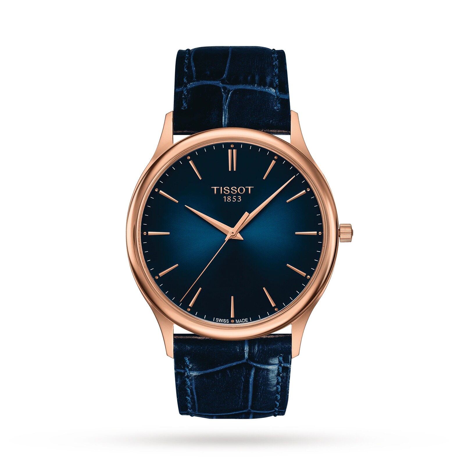 Tissot T Gold Excellence 18k Gold 40mm Mens Watch Blue The Hoxton Trend