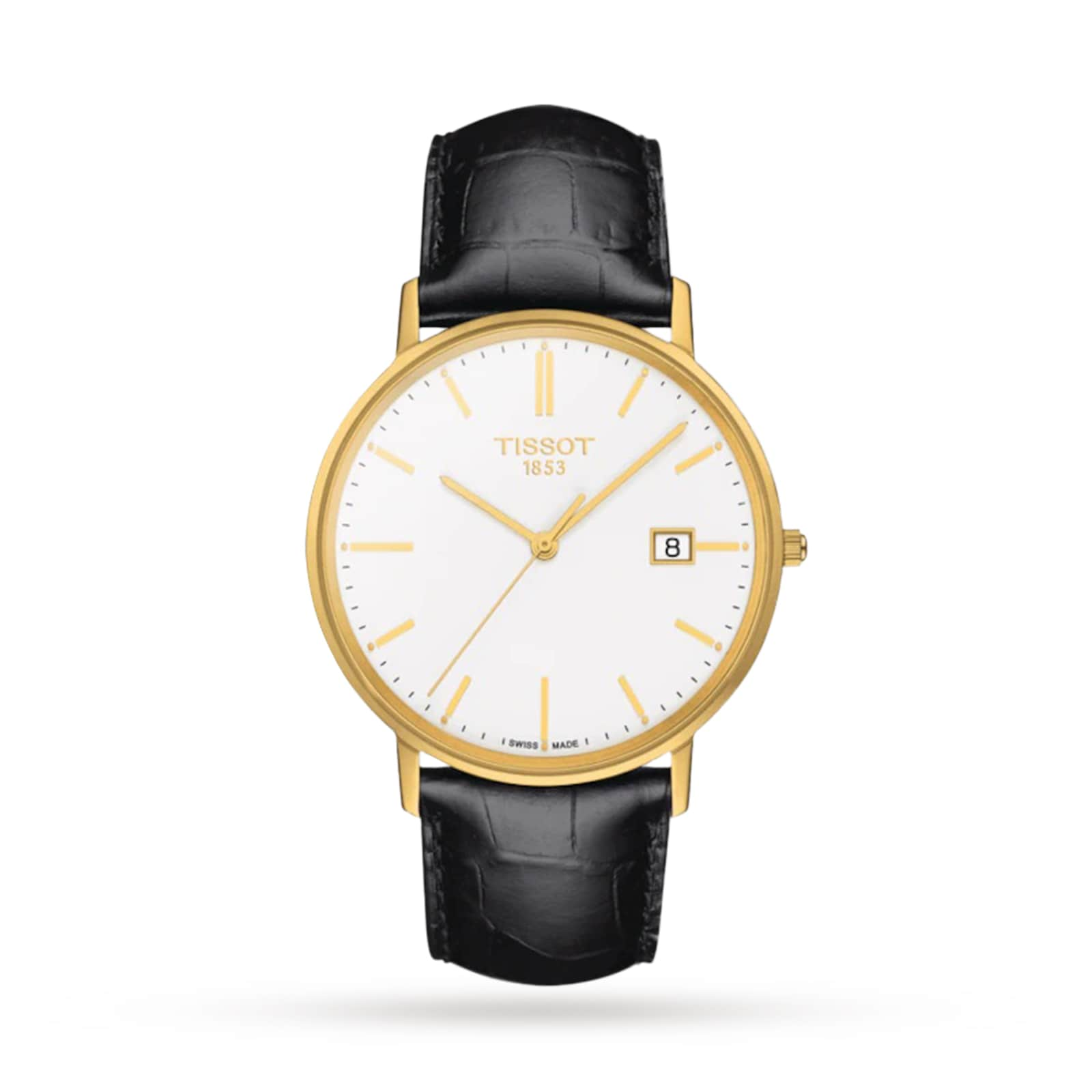 Tissot T-Gold Goldrun Sapphire 18K Gold 38mm Unisex Watch White