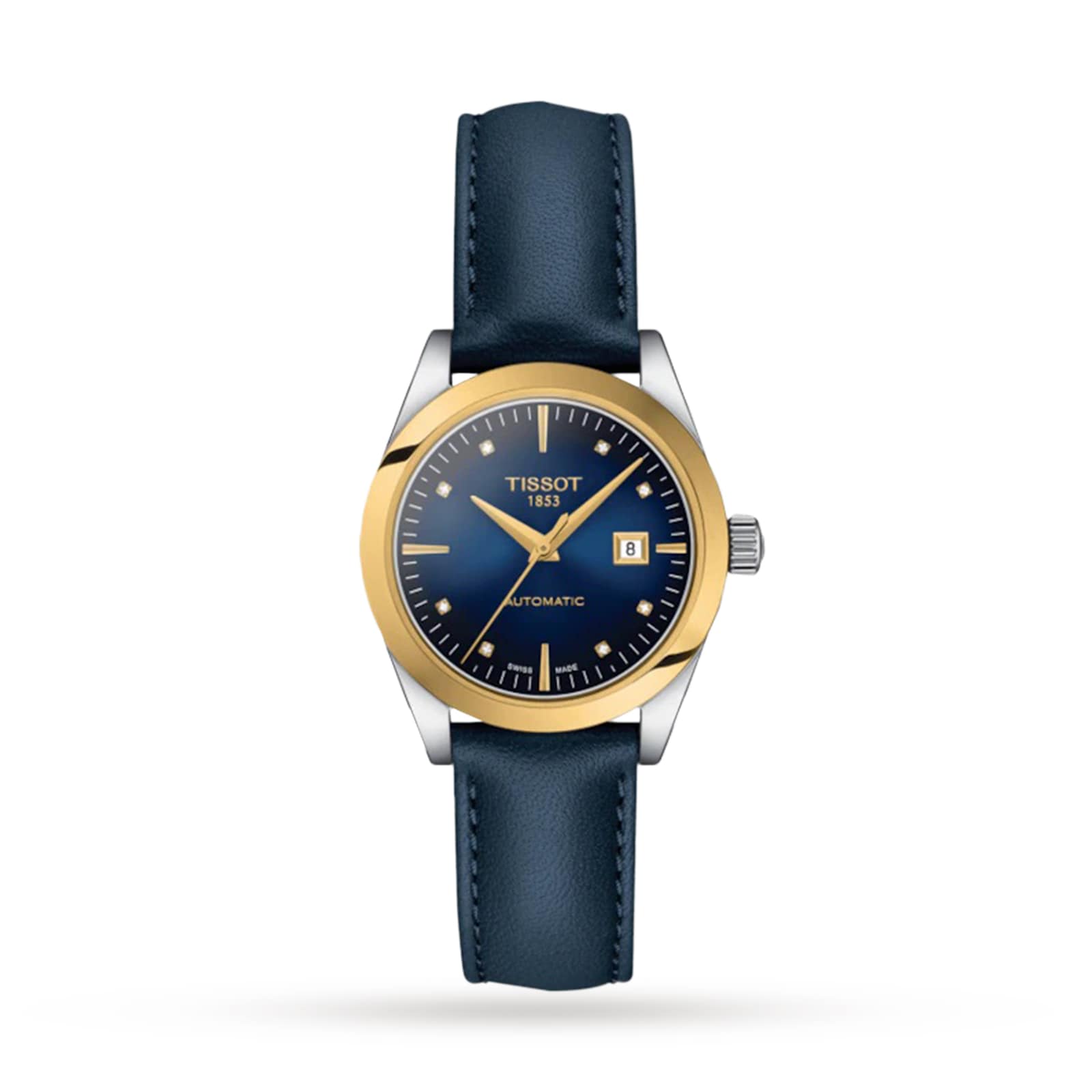 T Gold T My Lady 18K Gold Automatic 29mm Ladies Watch Blue