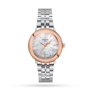 Tissot T-Gold Glendora 18K Gold 33mm Ladies Watch Mother Of Pearl