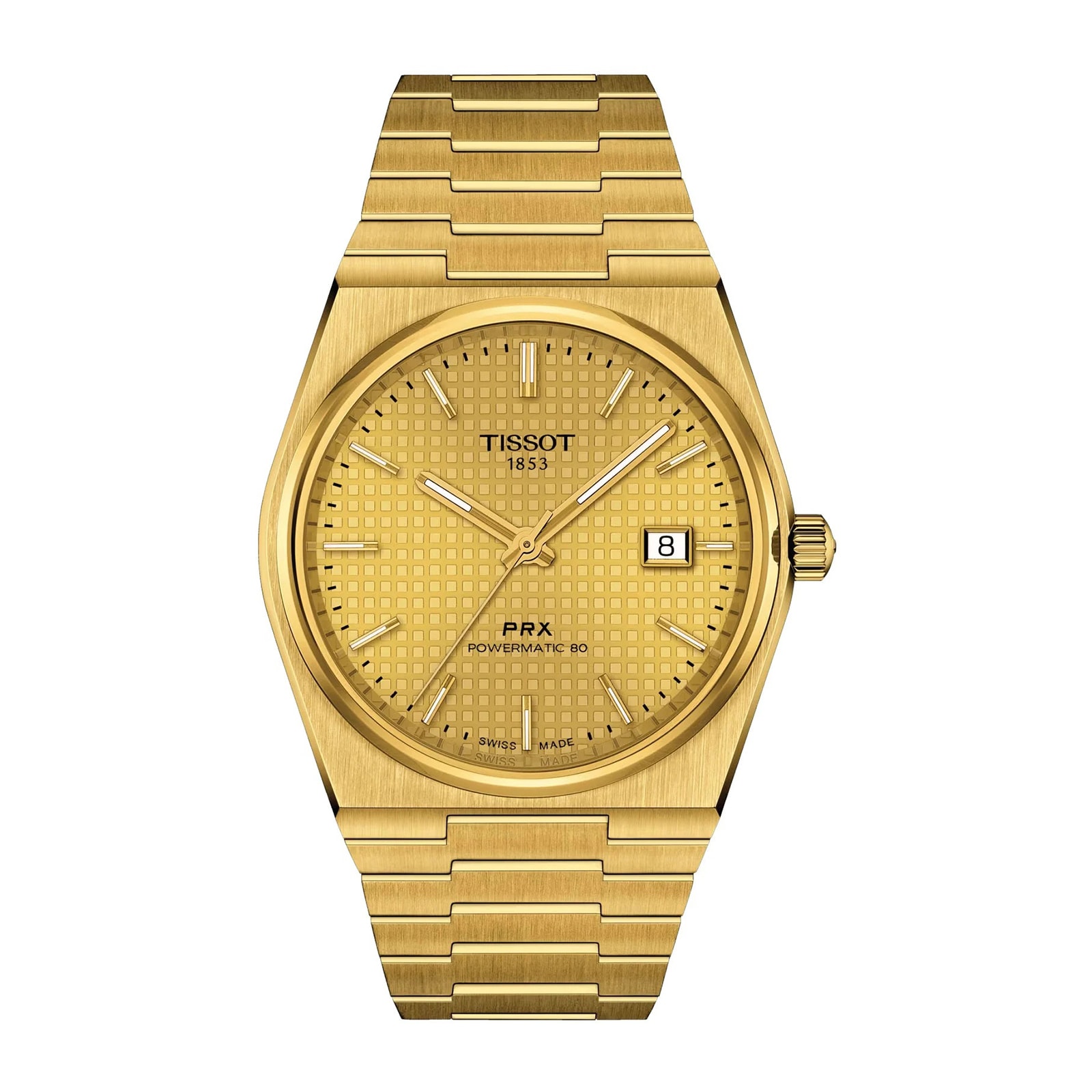 Tissot PRX Powermatic 80 40mm Mens Watch Gold T1374073302100 | Watches ...