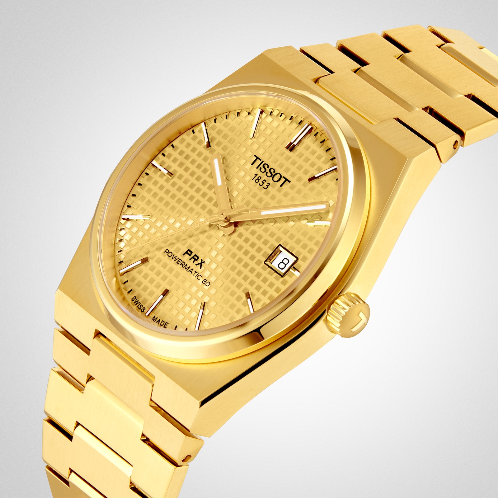 Tissot PRX Powermatic 80 40mm Mens Watch Gold