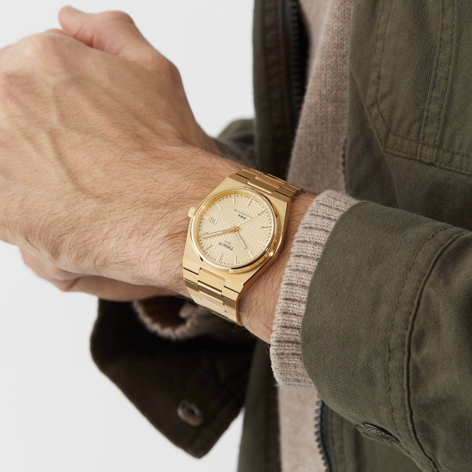 Tissot PRX Powermatic 80 40mm Mens Watch Gold