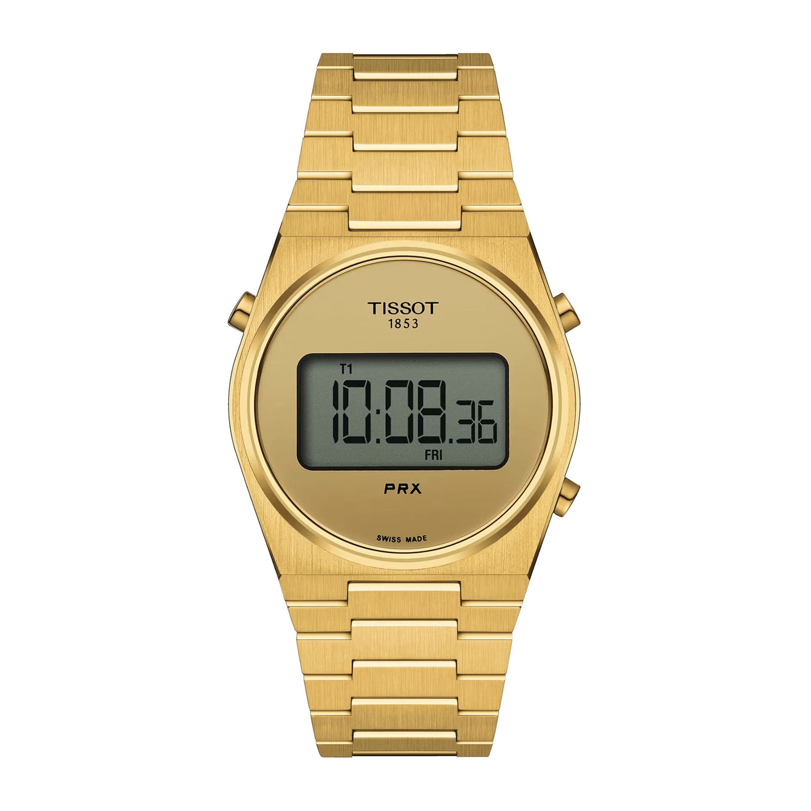 Tissot PRX Digital 35mm Unisex Watch Black PVD Yellow Gold