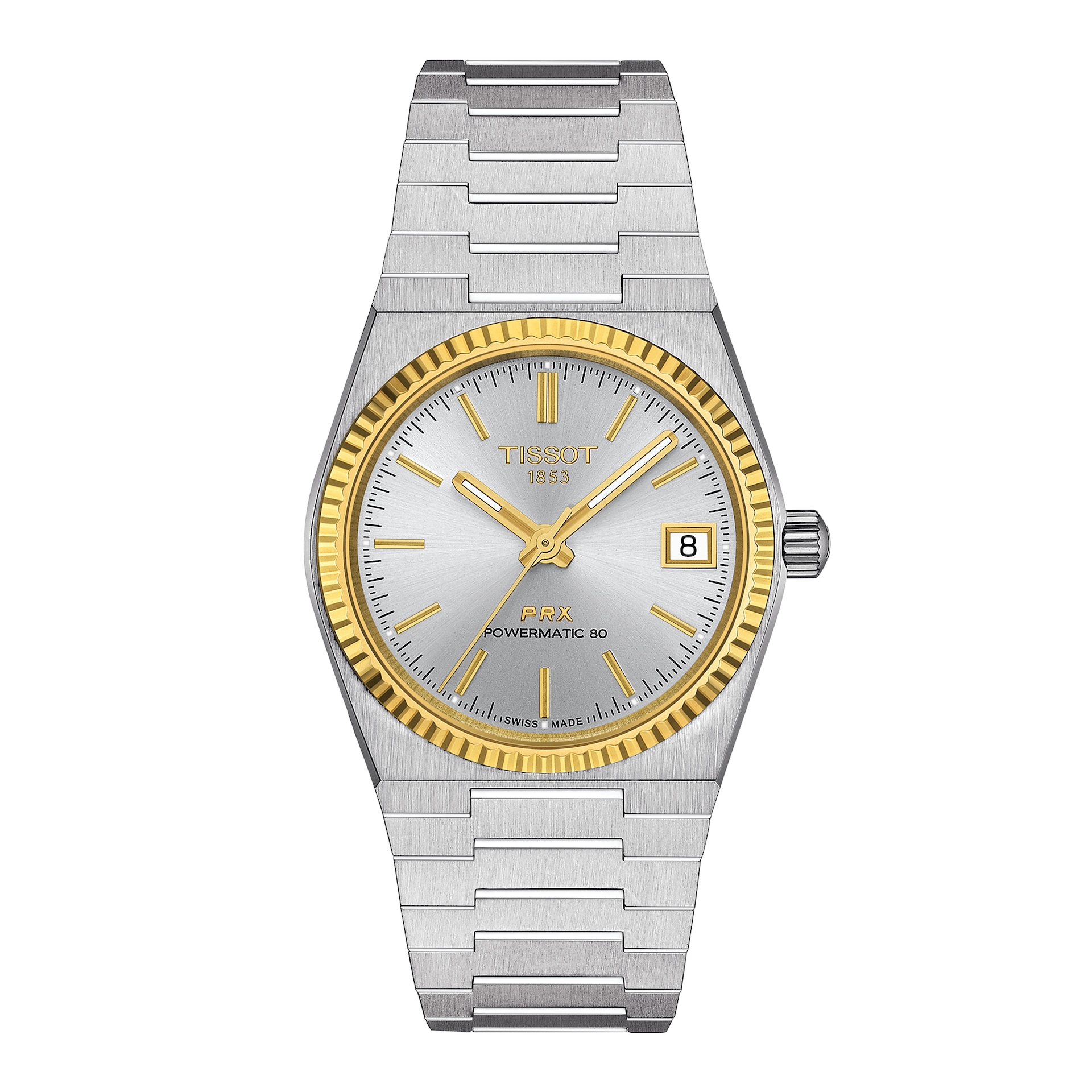 Tissot PRX Powermatic 80 35mm Steel and 18K Gold Bezel Unisex Watch