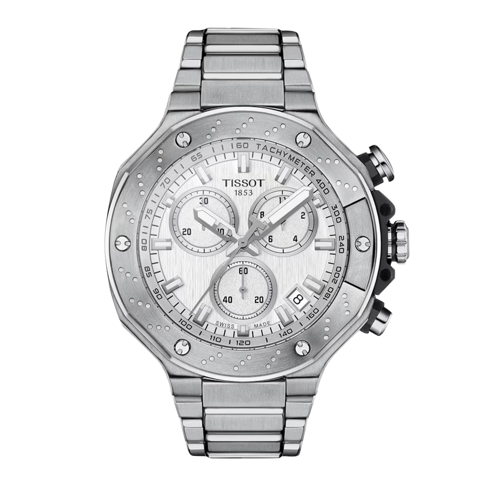 T-Race 45mm Mens Watch Silver