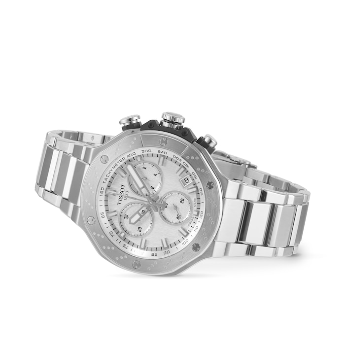 Tissot T-Race 45mm Mens Watch Silver