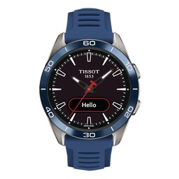 17361774 - T-Touch Connect Sport 44mm Unisex Watch Black With Blue Silicone Strap