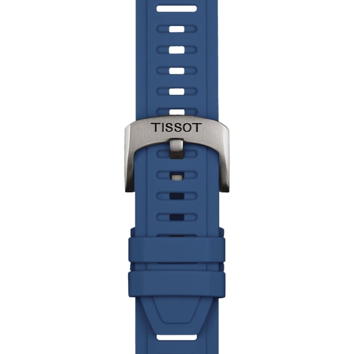 Tissot T-Touch Connect Sport 44mm Unisex Watch Black With Blue Silicone Strap