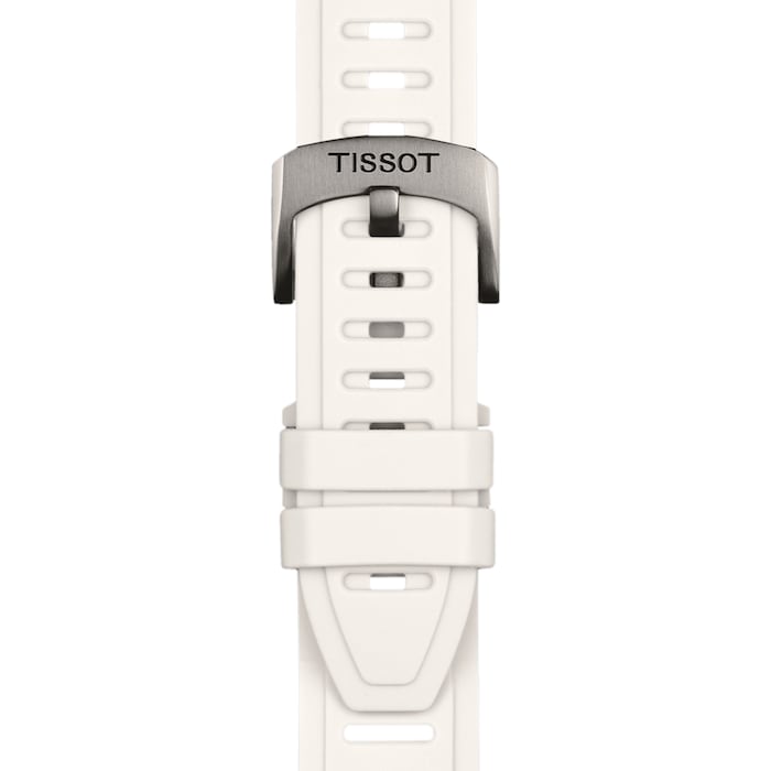 Tissot T-Touch Connect Sport 44mm Unisex Watch Black With White Silicone Strap