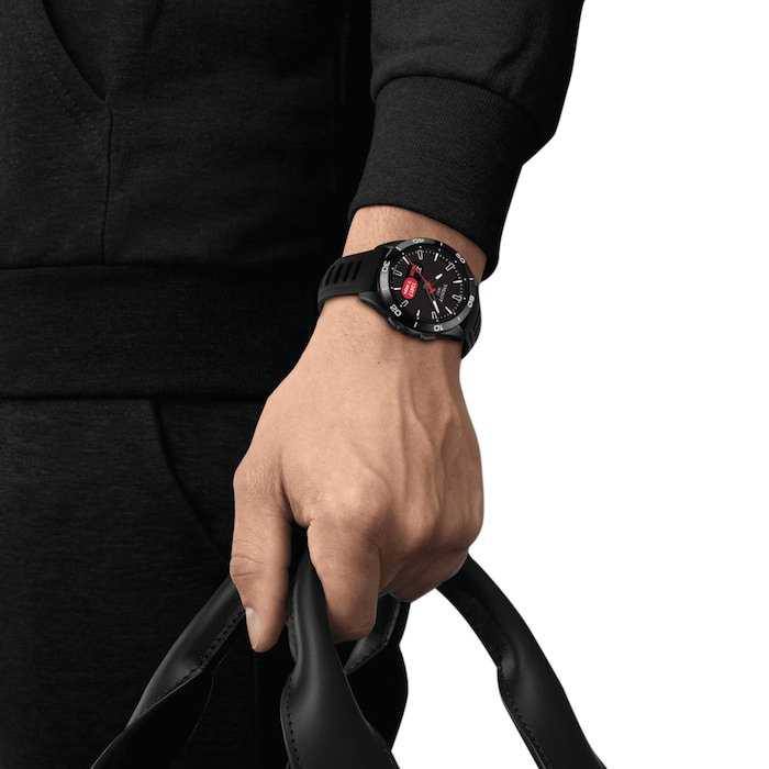Tissot T-Touch Connect Sport 44mm Unisex Watch Black With Black Silicone Strap