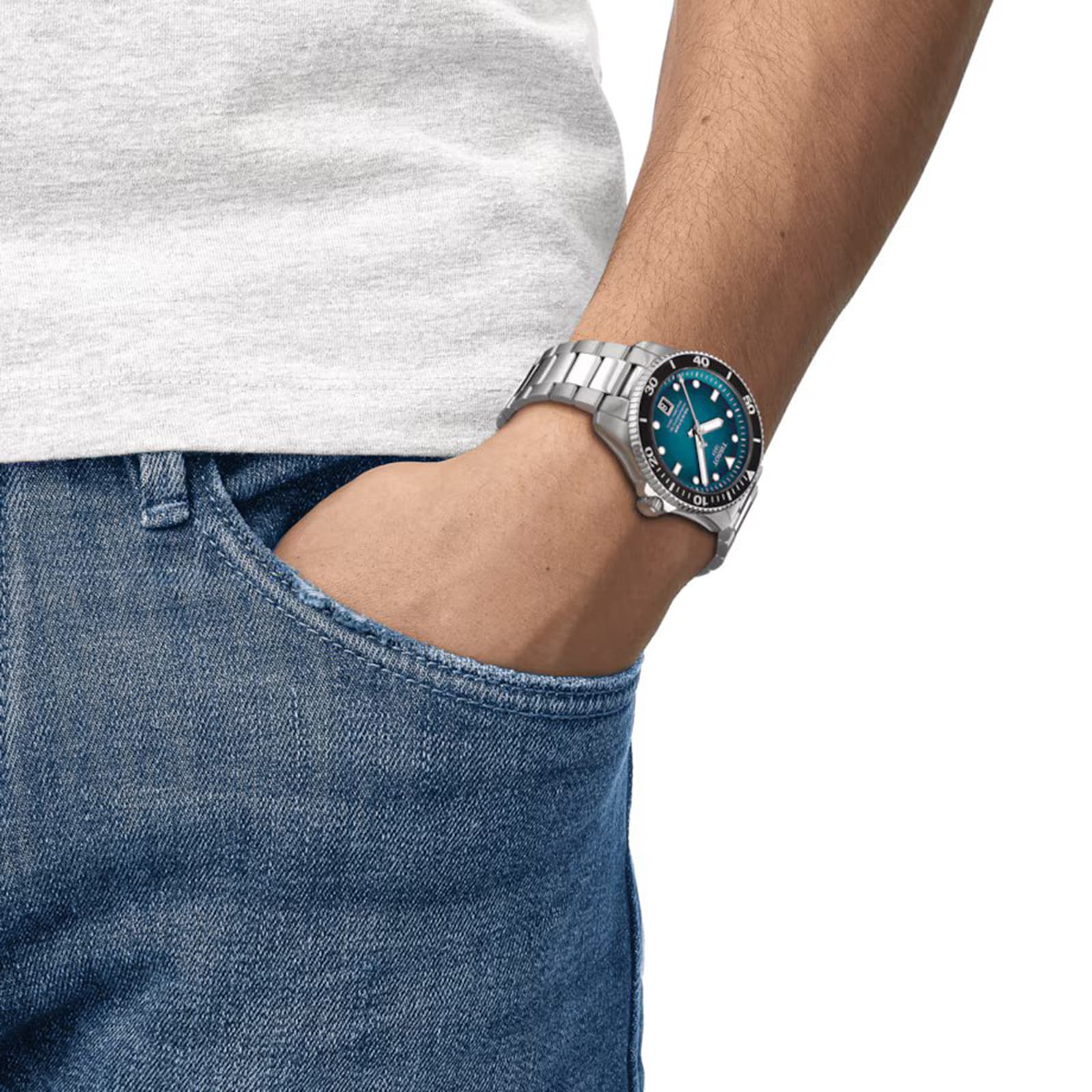 Tissot Seastar 1000 Powermatic 80 40mm Mens Watch Turquoise Tissot Seastar 1000 Powermatic 80 40mm Mens Watch Turquoise