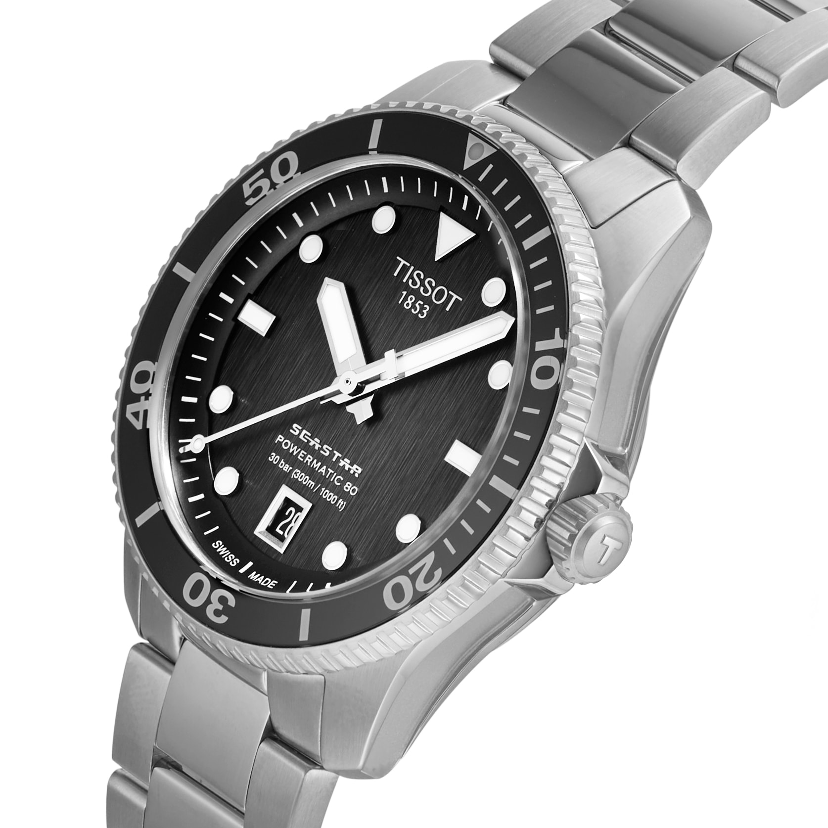 Tissot Seastar 1000 Powermatic 80 40mm Mens Watch Stainless Steel