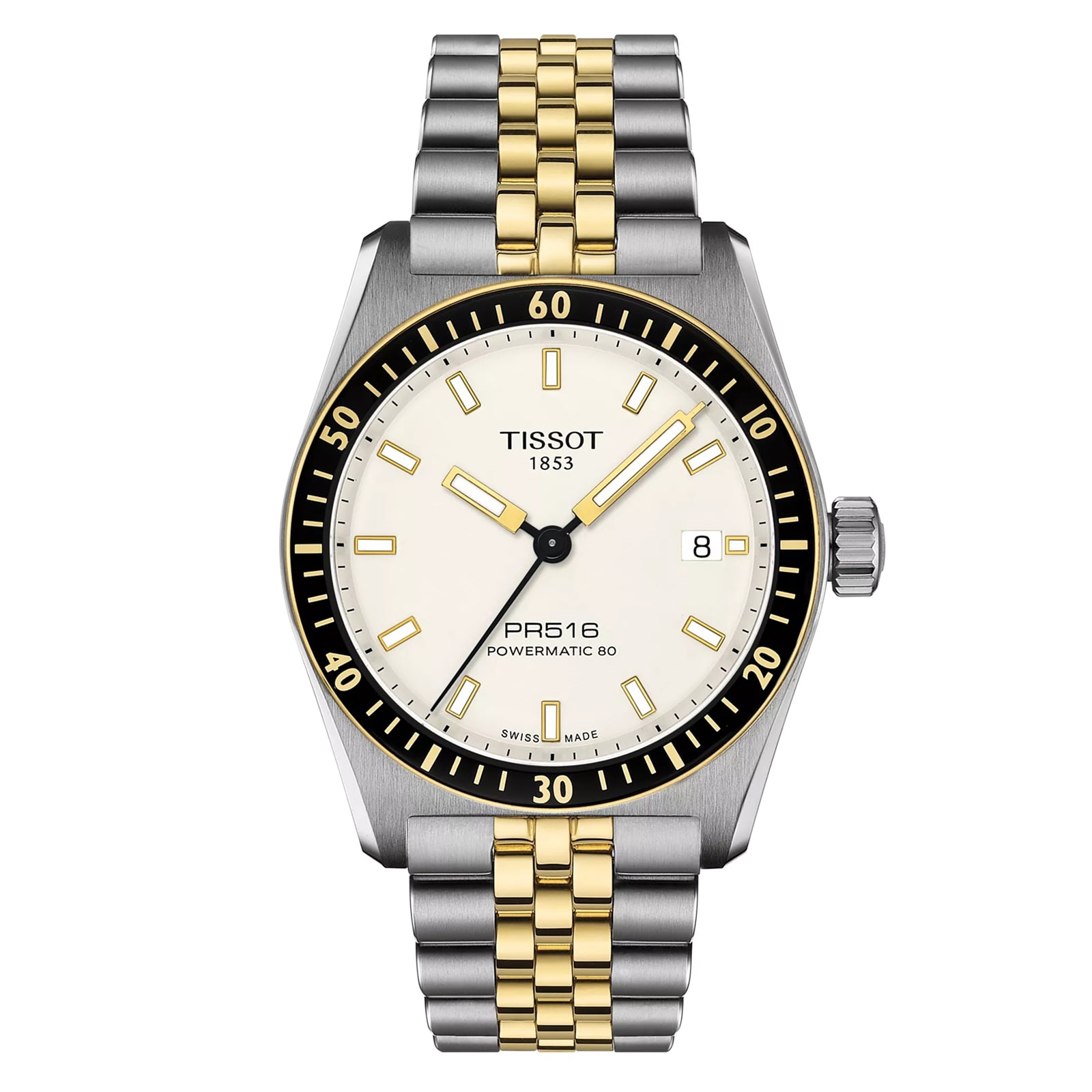 Tissot PR516 Powermatic 80 38mm Mens Watch White