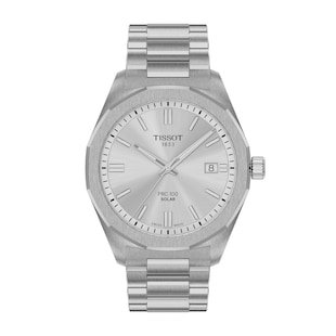 Tissot PRC 100 Solar Quartz 39mm Mens Watch Silver