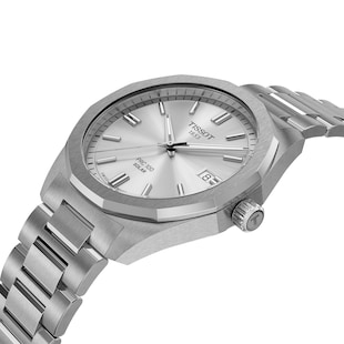 Tissot PRC 100 Solar Quartz 39mm Mens Watch Silver