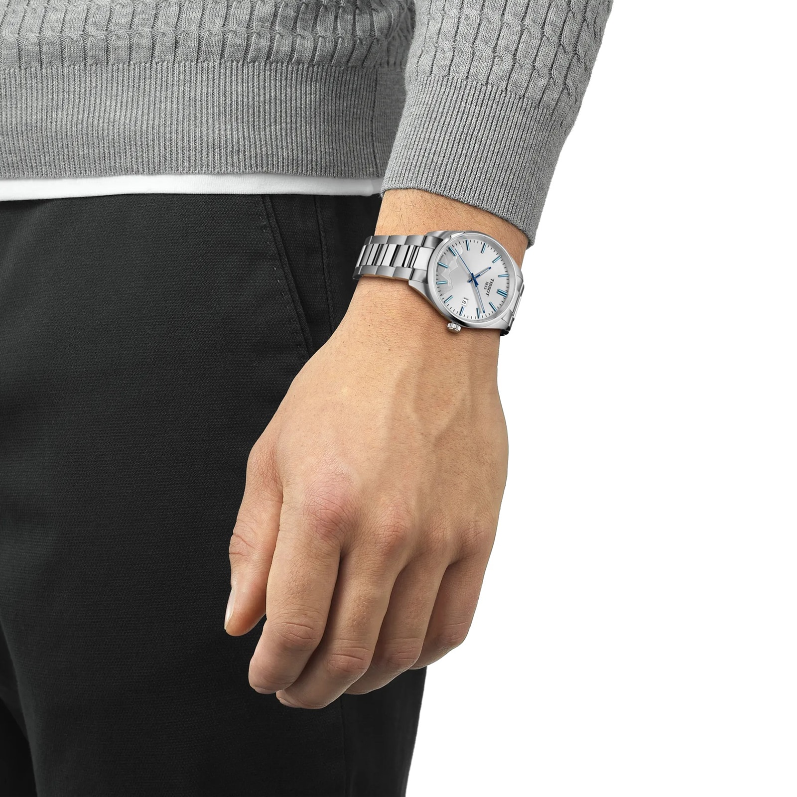 Tissot PR100 Jungfraubahn Quartz 40mm Mens Watch Silver Tissot PR100 Jungfraubahn Quartz 40mm Mens Watch Silver