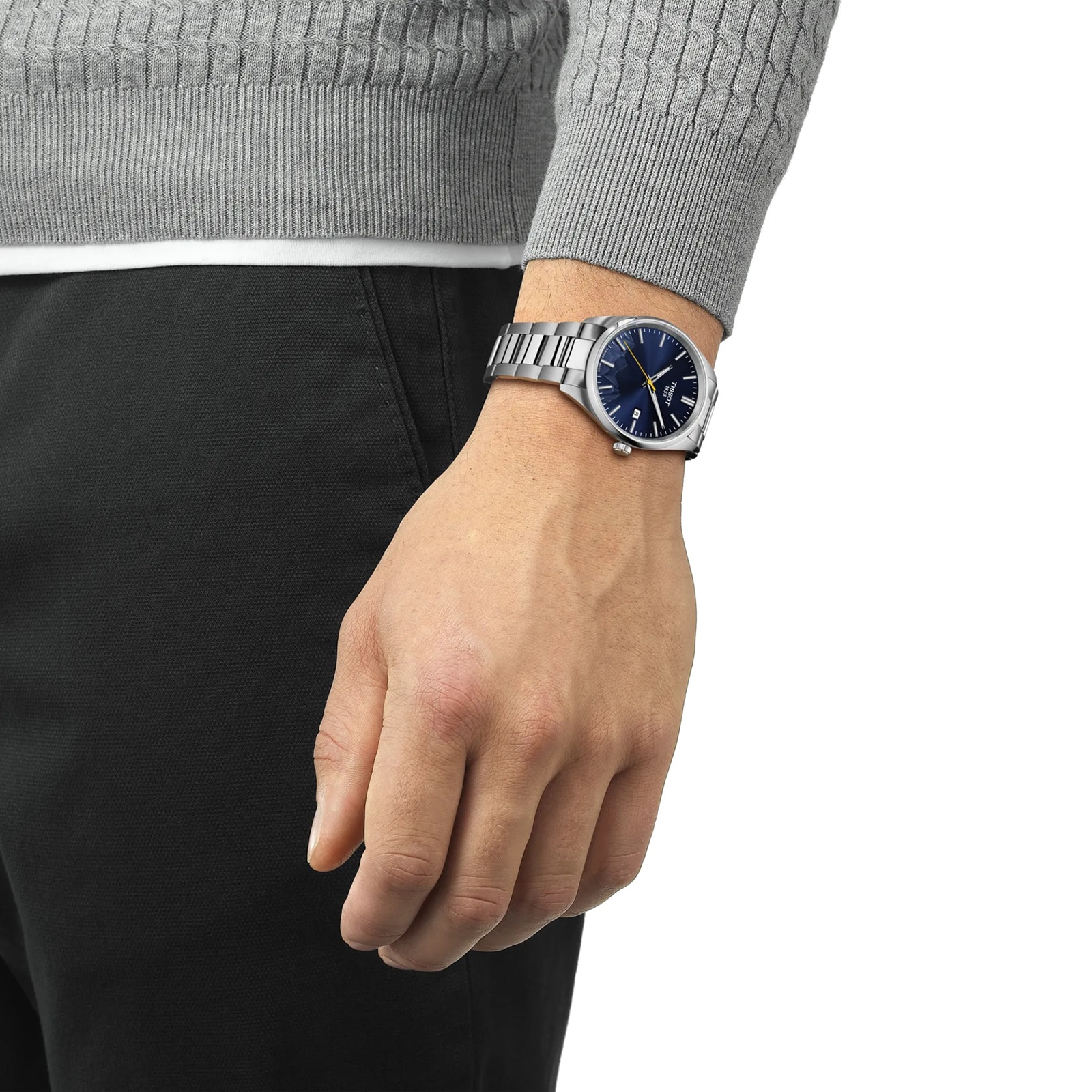 Tissot PR100 Jungfraubahn Quartz 40mm Mens Watch Blue