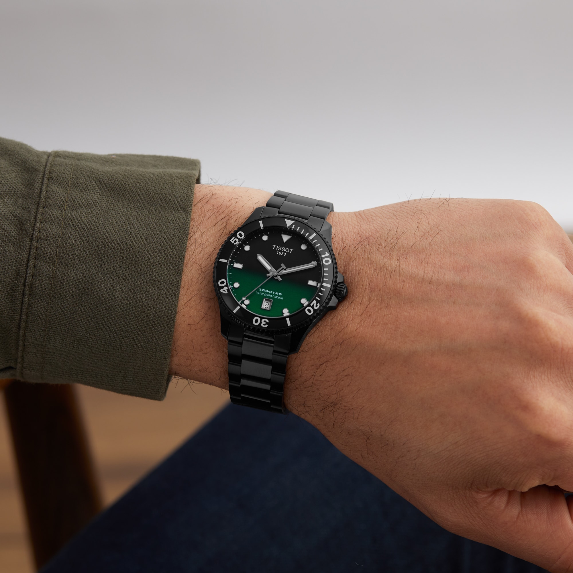 Tissot Tissot Seastar 1000 Quartz 40mm Mens Watch Green Tissot Tissot Seastar 1000 Quartz 40mm Mens Watch Green