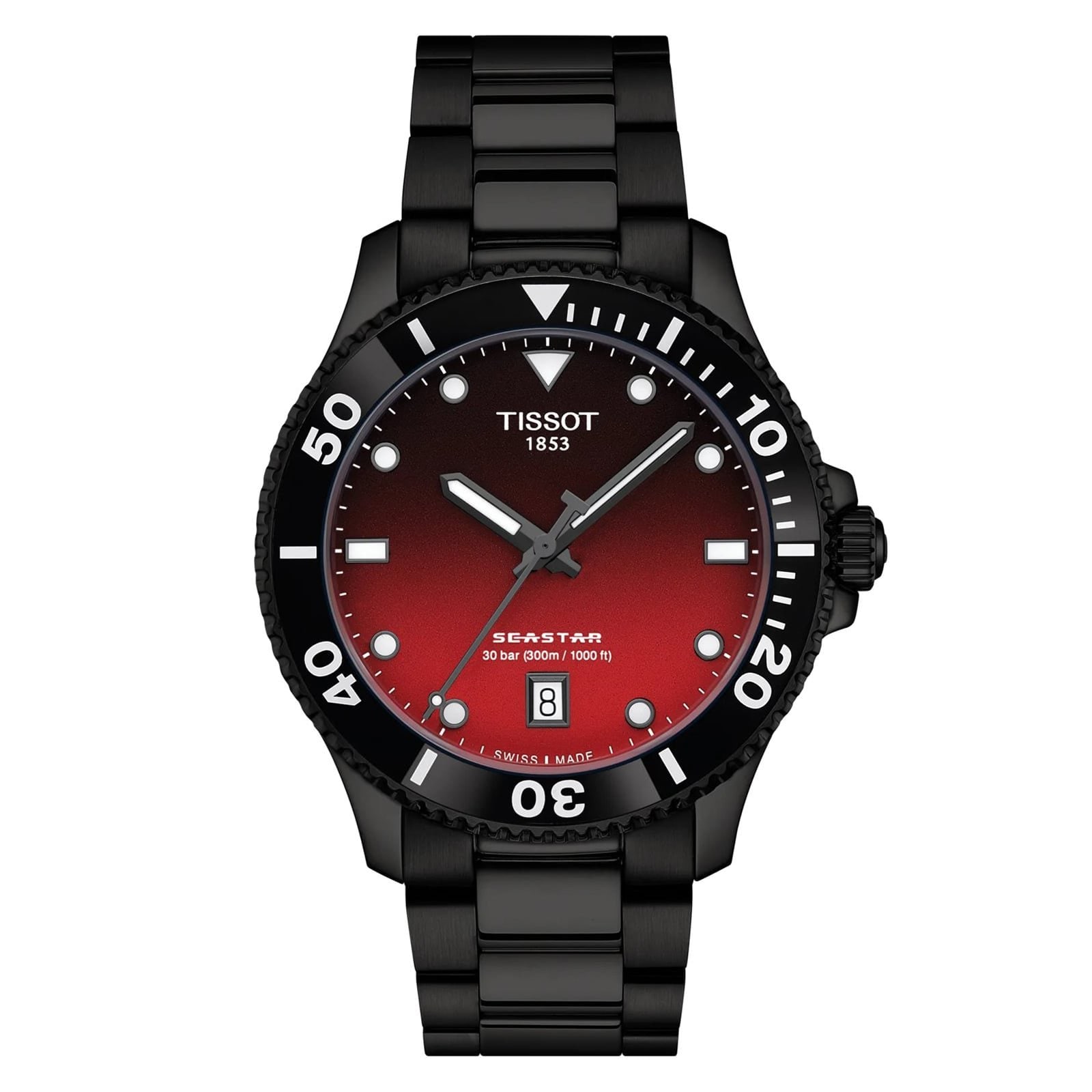 Tissot Tissot Seastar 1000 Quartz 40mm Mens Watch Red Tissot Tissot Seastar 1000 Quartz 40mm Mens Watch Red
