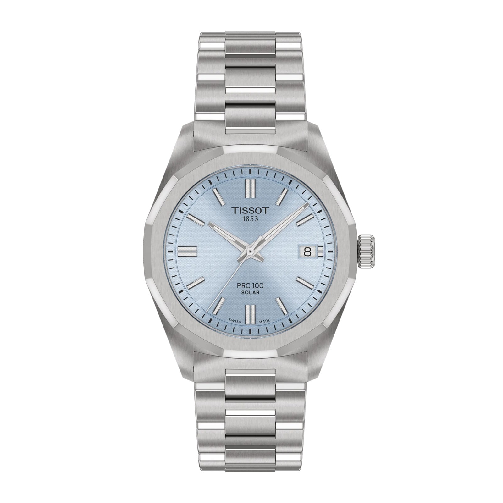 Tissot PRC 100 Solar Quartz 34mm Blue Ladies Watch