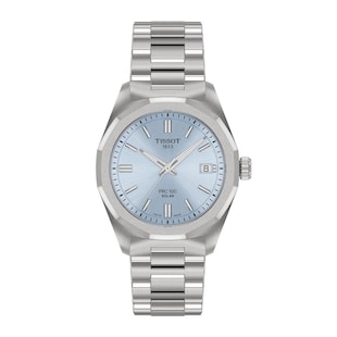 Tissot PRC 100 Solar Quartz 34mm Blue Ladies Watch