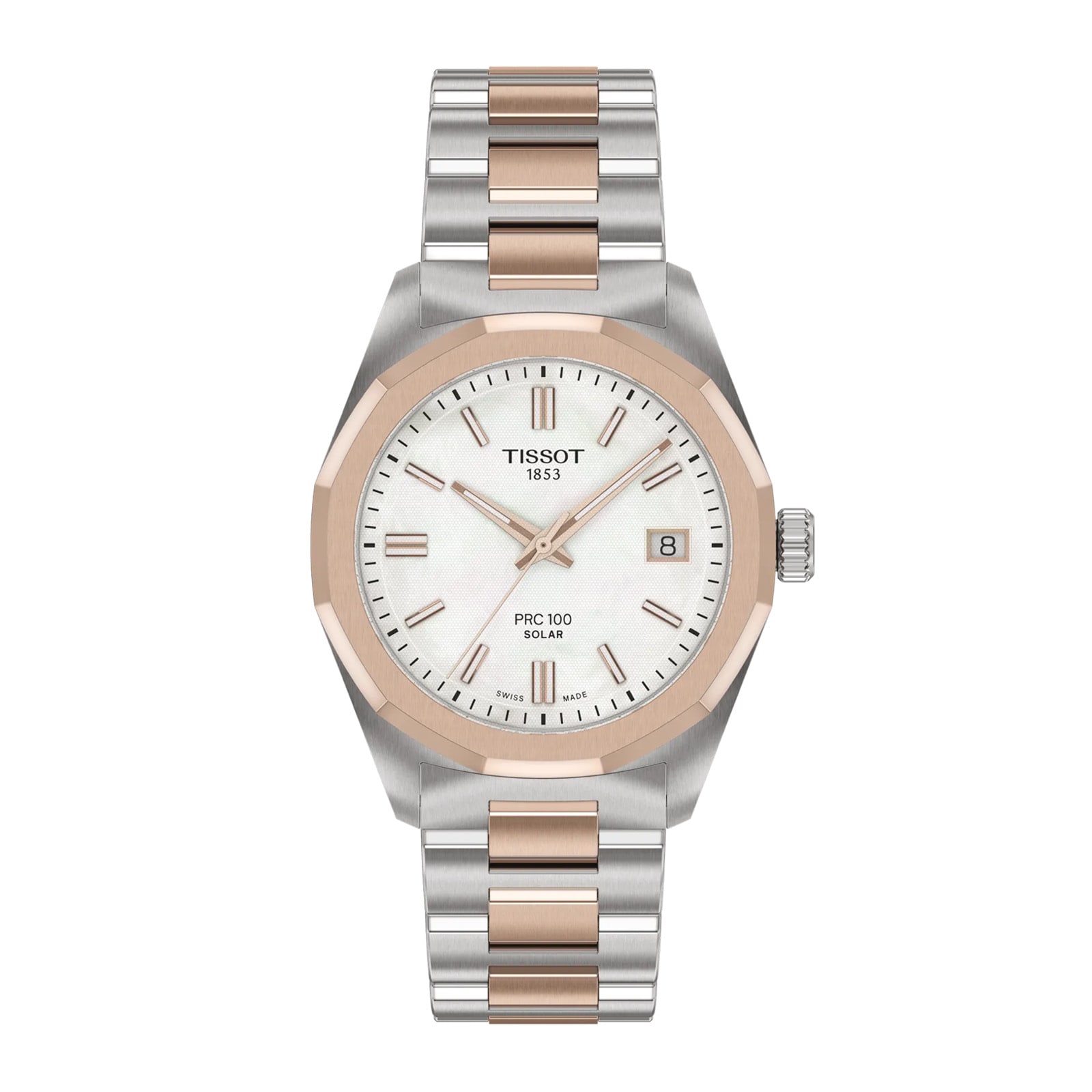 Tissot PRC 100 Solar Quartz 34mm Bicolour Ladies Watch