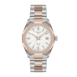 Tissot PRC 100 Solar Quartz 34mm Bicolour Ladies Watch