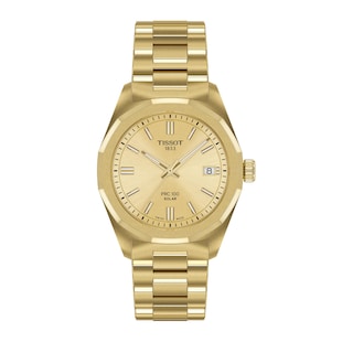 Tissot PRC 100 Solar Quartz 34mm Gold Ladies Watch