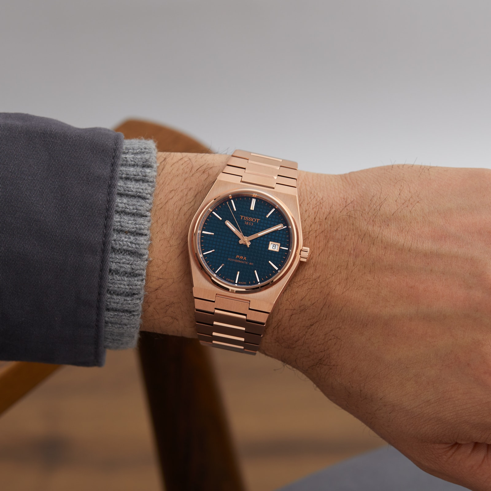 Tissot PRX Powermatic 80 40mm Mens Watch Blue