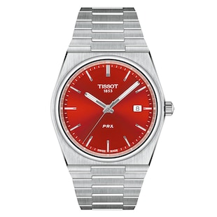 Tissot PRX Quartz 40mm Mens Watch Red