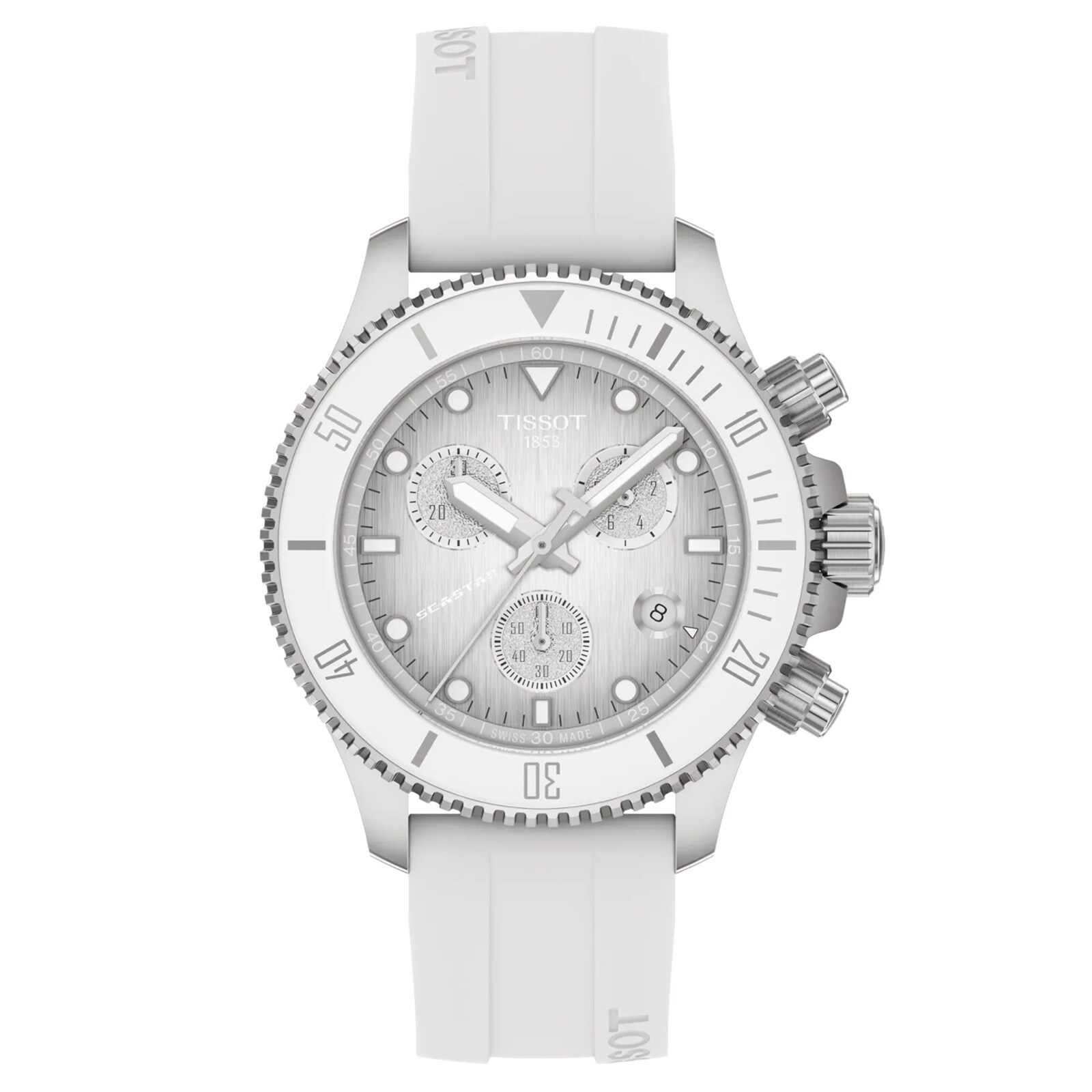 Tissot Seastar 1000 38mm Ladies Watch White - Grey