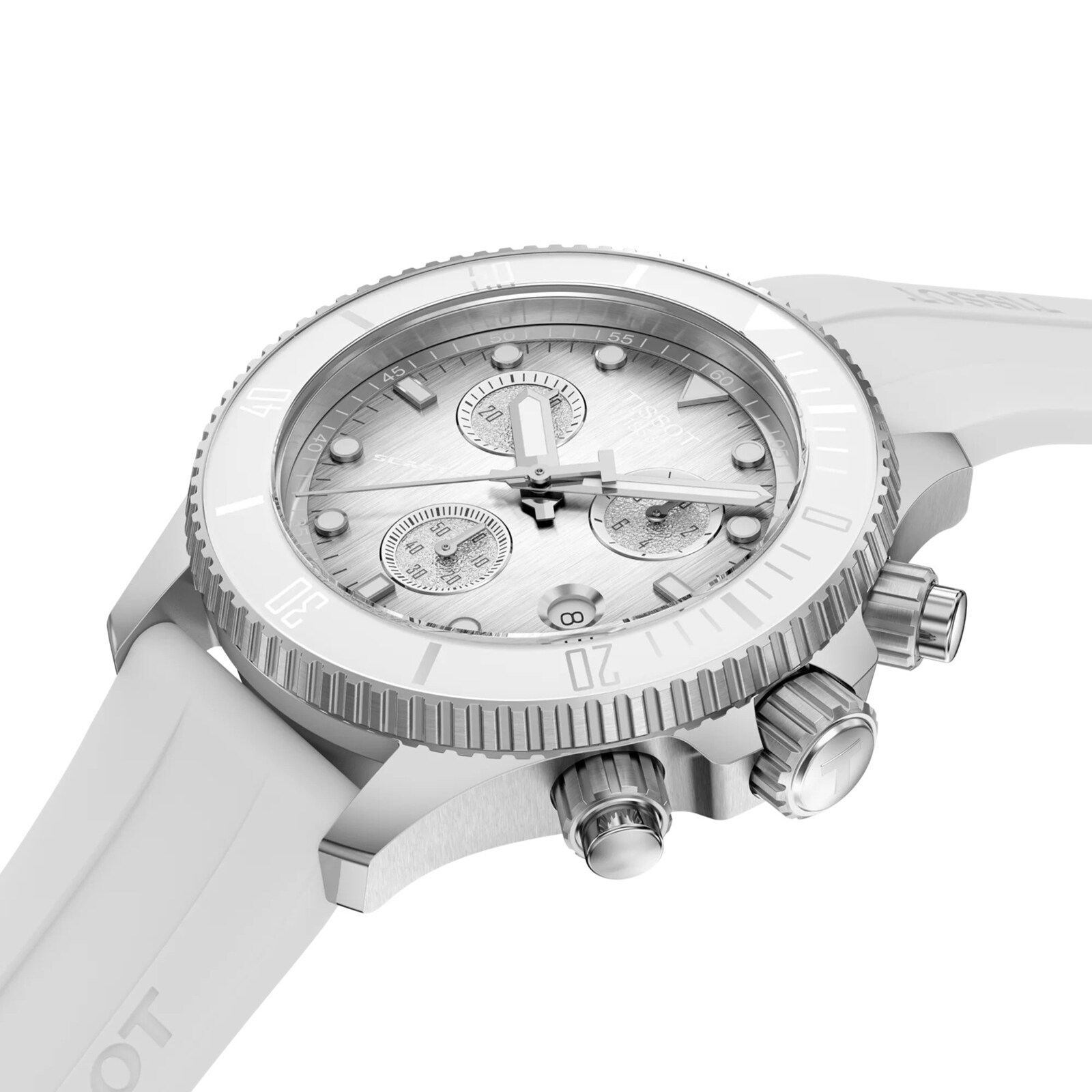 Tissot Seastar 1000 38mm Ladies Watch White - Grey T1202171701100