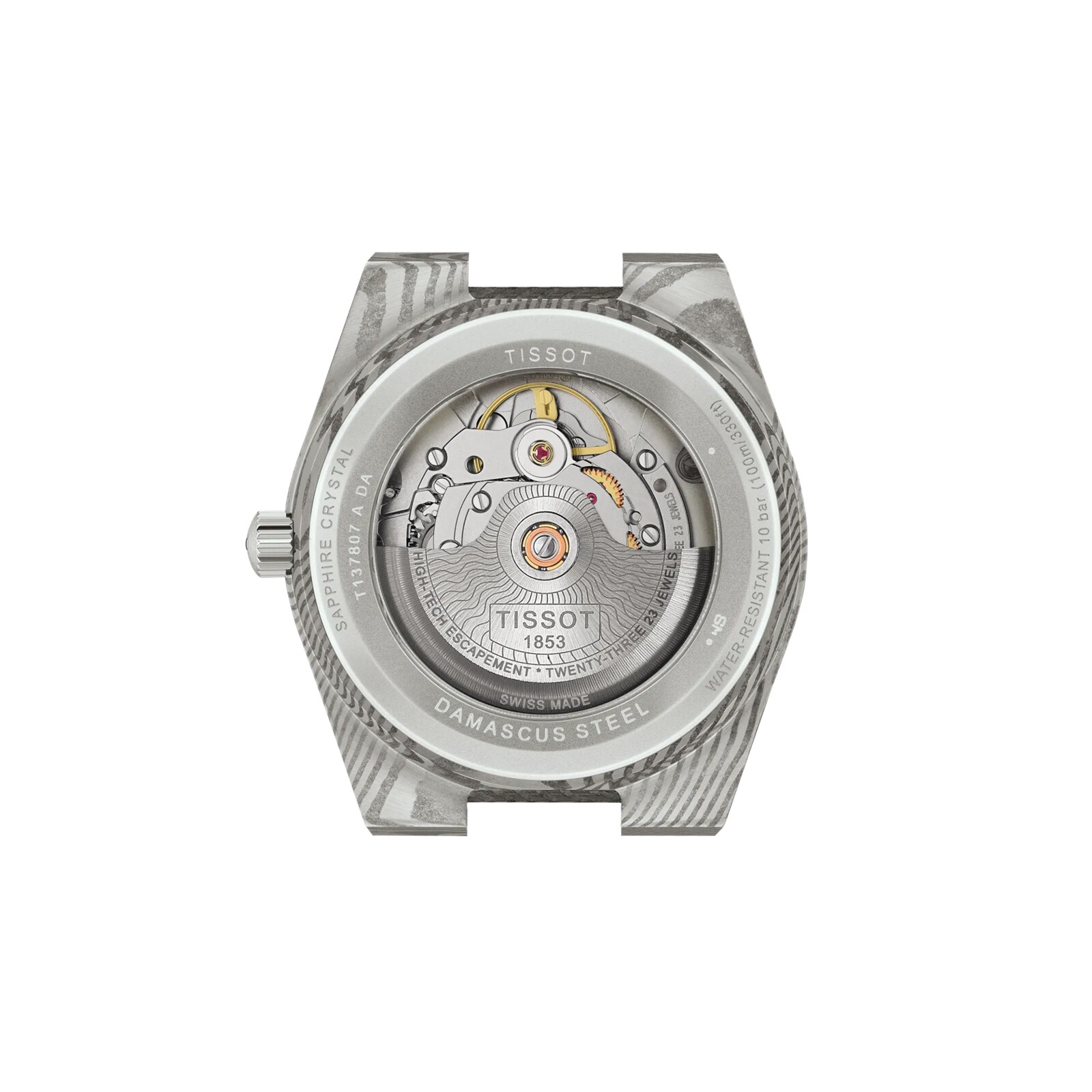 Tissot PRX Damascus 38mm Unisex Watch Grey T1378079608100 | Mayors