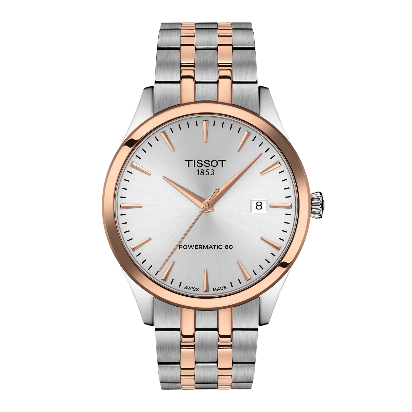 Tissot Classic Dream 40mm Silver & Rose Gold Mens Watch