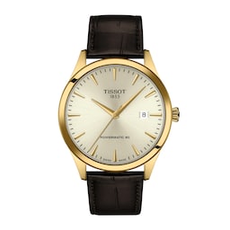 17361920 - Classic Dream 40mm Yellow Gold & Leather Mens Watch
