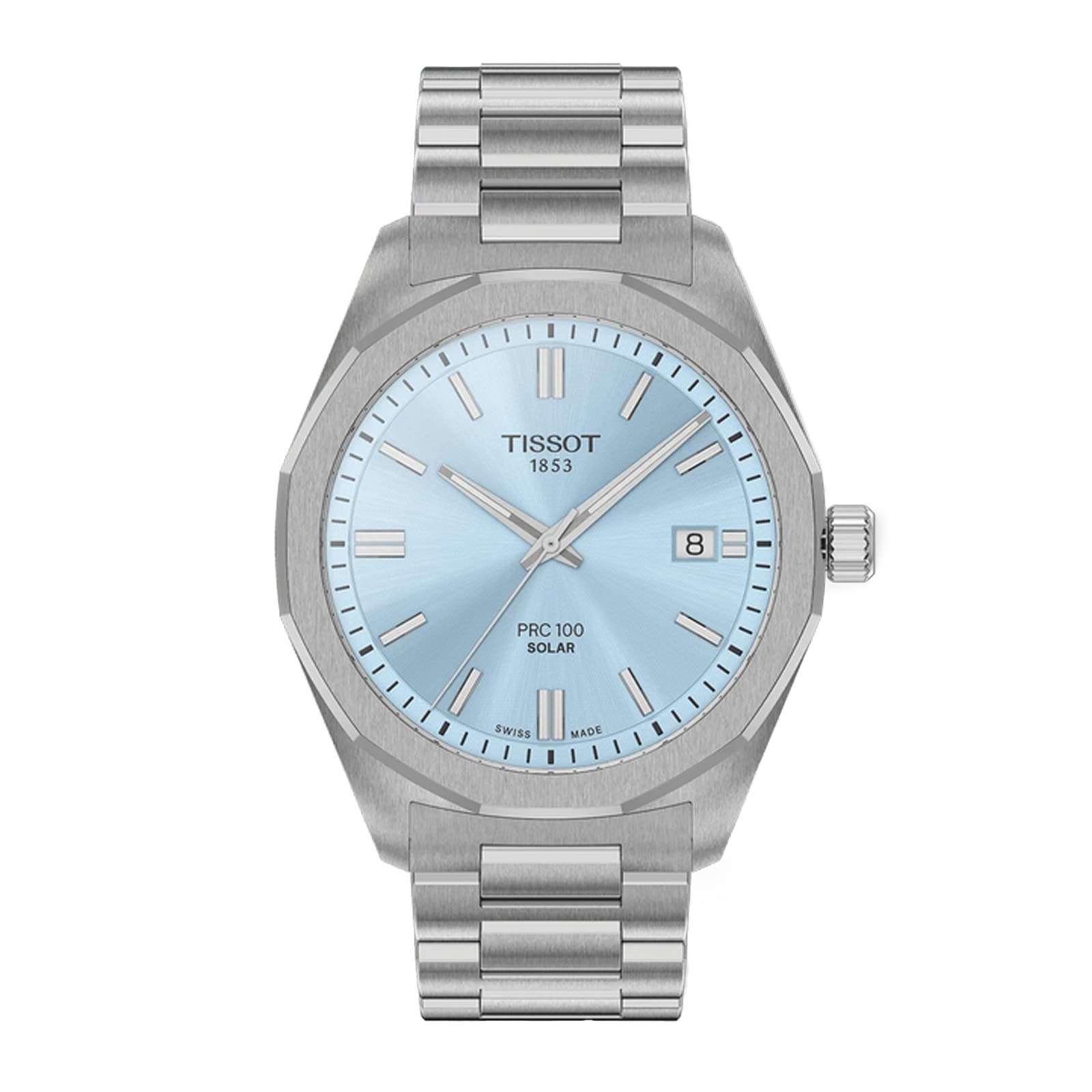 Tissot PRC 100 Solar 39mm Mens Watch Ice Blue